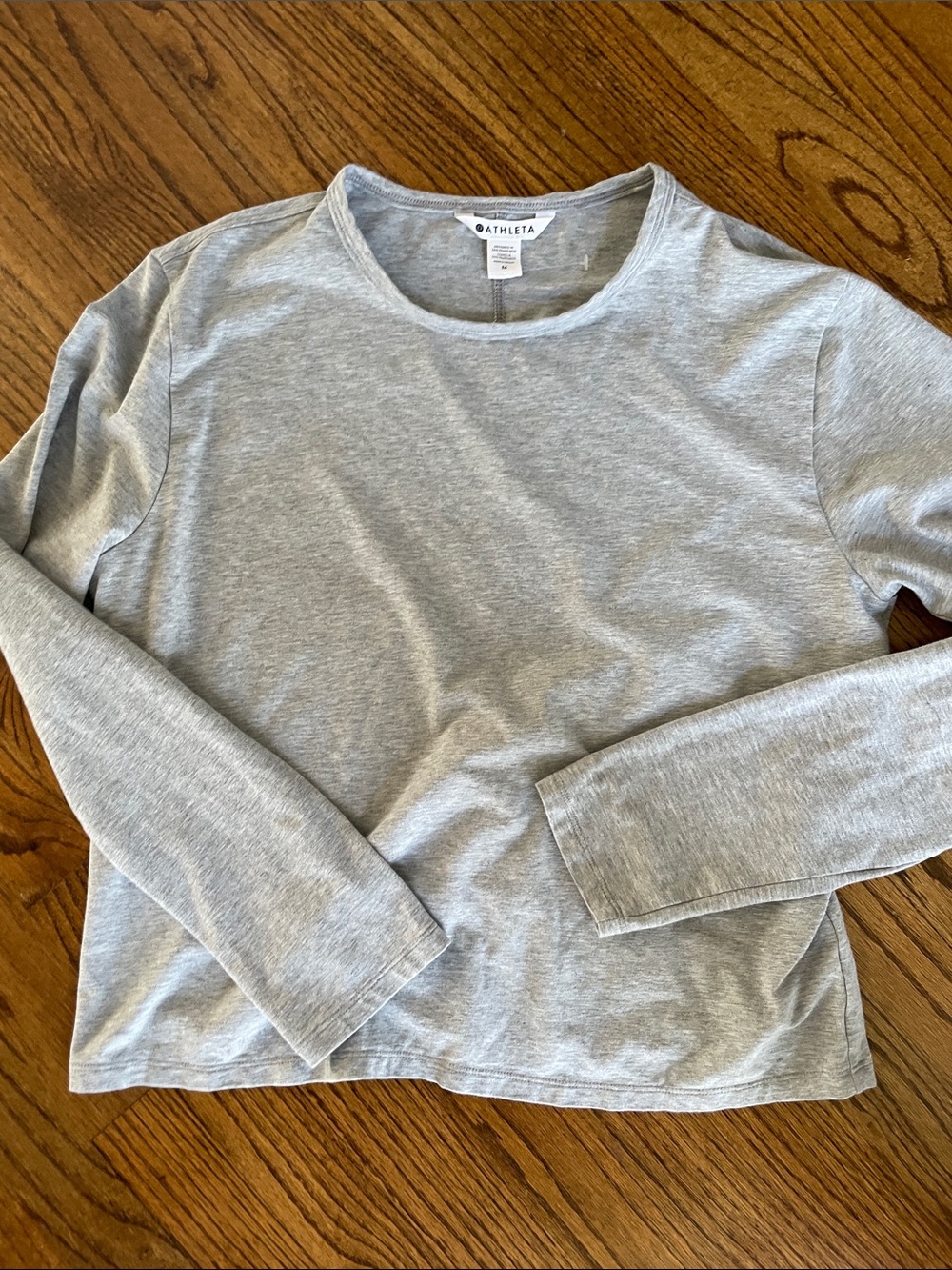Athleta Light Heather Gray Crewneck Long Sleeve Sweater